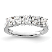 Load image into Gallery viewer, 14K White Gold 5-Stone Prong-Set 1.5 carat Round Complete Diamond Band
