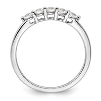 Load image into Gallery viewer, 14K White Gold 5-Stone Shared Prong 1/4 carat Round Complete Diamond Band
