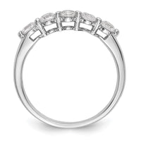 Load image into Gallery viewer, 14K White Gold 5-Stone Shared Prong 3/4 carat Round Complete Diamond Band
