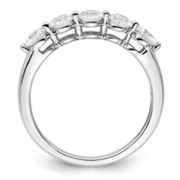 Load image into Gallery viewer, 14K White Gold 5-Stone Shared Prong 1 carat Round Complete Diamond Band
