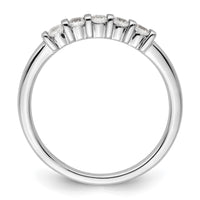 Load image into Gallery viewer, 14K White Gold 5-Stone Half-Bezel 1/4 carat Round Complete Diamond Band
