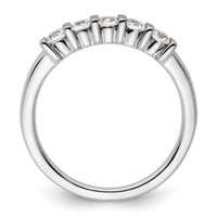 Load image into Gallery viewer, 14K White Gold 5-Stone Half-Bezel 1/3 carat Round Complete Diamond Band
