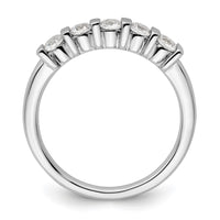 Load image into Gallery viewer, 14K White Gold 5-Stone Half-Bezel 1/2 carat Round Complete Diamond Band
