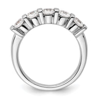 Load image into Gallery viewer, 14K White Gold 5-Stone Half-Bezel 1 carat Round Complete Diamond Band
