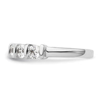 Load image into Gallery viewer, 14K White Gold 5-Stone Half-Bezel 1 carat Round Complete Diamond Band
