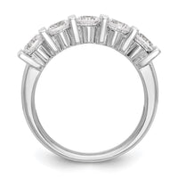 Load image into Gallery viewer, 14K White Gold 5-Stone Half-Bezel 1.25 carat Round Complete Diamond Band
