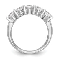 Load image into Gallery viewer, 14K White Gold 5-Stone Half-Bezel 1.25 carat Round Complete Diamond Band
