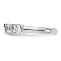 Load image into Gallery viewer, 14K White Gold 5-Stone Half-Bezel 1.25 carat Round Complete Diamond Band
