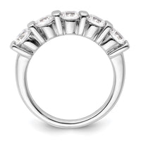 Load image into Gallery viewer, 14K White Gold 5-Stone Half-Bezel 1.5 carat Round Complete Diamond Band
