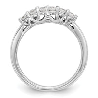 Load image into Gallery viewer, 14K White Gold 6-Stone Shared Prong 3/4 carat Complete Round Diamond Band
