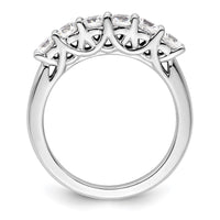 Load image into Gallery viewer, 14K White Gold 6-Stone Shared Prong 1 carat Complete Round Diamond Band
