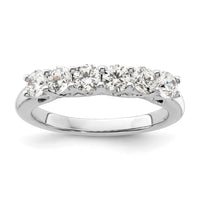 Load image into Gallery viewer, 14K White Gold 6-Stone Shared Prong 1 carat Complete Round Diamond Band
