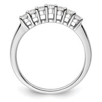 Load image into Gallery viewer, 14K White Gold 7-Stone Shared Prong 1/3 carat Complete Round Diamond Band
