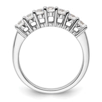 Load image into Gallery viewer, 14K White Gold 7-Stone Shared Prong 3/4 carat Complete Round Diamond Band
