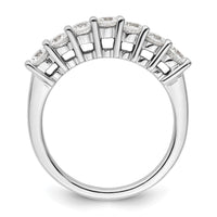 Load image into Gallery viewer, 14K White Gold 7-Stone Shared Prong 1 carat Complete Round Diamond Band
