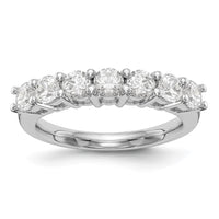 Load image into Gallery viewer, 14K White Gold 7-Stone Shared Prong 1.2 carat Complete Round Diamond Band
