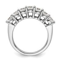 Load image into Gallery viewer, 14K White Gold 7-Stone Shared Prong 1.6 carat Complete Round Diamond Band
