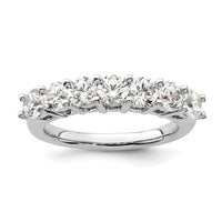 Load image into Gallery viewer, 14K White Gold 7-Stone Shared Prong 1.6 carat Complete Round Diamond Band
