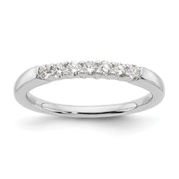 Load image into Gallery viewer, 14K White Gold 7-Stone Shared Prong 1/4 carat Complete Round Diamond Band
