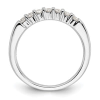 Load image into Gallery viewer, 14K White Gold 7-Stone Shared Prong 1/3 carat Complete Round Diamond Band
