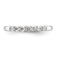 Load image into Gallery viewer, 14K White Gold 7-Stone Shared Prong 1/3 carat Complete Round Diamond Band
