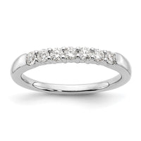 Load image into Gallery viewer, 14K White Gold 7-Stone Shared Prong 1/3 carat Complete Round Diamond Band
