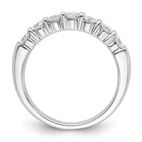 Load image into Gallery viewer, 14K White Gold 7-Stone Shared Prong 1 carat Complete Round Diamond Band
