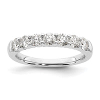 Load image into Gallery viewer, 14K White Gold 7-Stone Shared Prong 1 carat Complete Round Diamond Band

