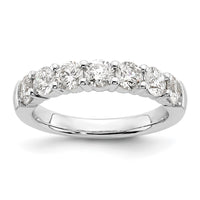 Load image into Gallery viewer, 14K White Gold 7-Stone Shared Prong 1.6 carat Complete Round Diamond Band
