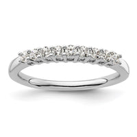 Load image into Gallery viewer, 14K White Gold 9-Stone Shared Prong 1/3 carat Complete Round Diamond Band
