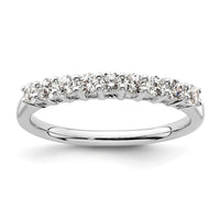 Load image into Gallery viewer, 14K White Gold 9-Stone Shared Prong 1/2 carat Complete Round Diamond Band
