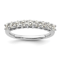 Load image into Gallery viewer, 14K White Gold 9-Stone Shared Prong 3/4 carat Complete Round Diamond Band
