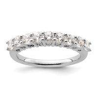 Load image into Gallery viewer, 14K White Gold 9-Stone Shared Prong 1 carat Complete Round Diamond Band
