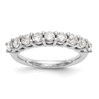 Load image into Gallery viewer, 14K White Gold 9-Stone Shared Prong 1.15 carat Complete Round Diamond Band
