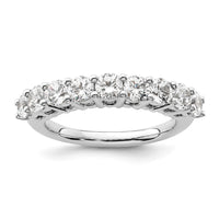 Load image into Gallery viewer, 14K White Gold 9-Stone Shared Prong 1.6 carat Complete Round Diamond Band
