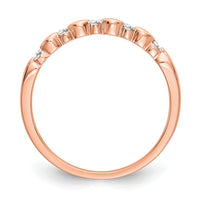 Load image into Gallery viewer, 14K Rose Gold 1/15 carat Diamond Complete Wedding Band
