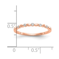 Load image into Gallery viewer, 14K Rose Gold 1/15 carat Diamond Complete Wedding Band
