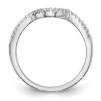 Load image into Gallery viewer, 14K White Gold 1/6 carat Diamond Contoured Complete Wedding Band
