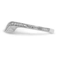 Load image into Gallery viewer, 14K White Gold 1/8 carat Diamond Contoured Complete Wedding Band
