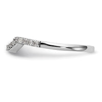 Load image into Gallery viewer, 14K White Gold 1/4 carat Diamond Contoured Complete Wedding Band
