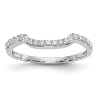 Load image into Gallery viewer, 14K White Gold 1/4 carat Diamond Contoured Complete Wedding Band
