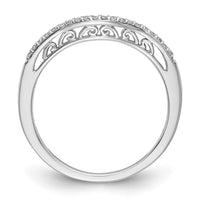 Load image into Gallery viewer, 14K White Gold 1/15 carat Diamond Contoured Complete Wedding Band
