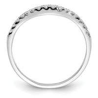 Load image into Gallery viewer, 14K White Gold 1/10 carat Diamond Contoured Complete Wedding Band
