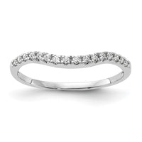 Load image into Gallery viewer, 14K White Gold 1/10 carat Diamond Contoured Complete Wedding Band
