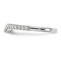 Load image into Gallery viewer, 14K White Gold 1/5 carat Diamond Contoured Complete Wedding Band
