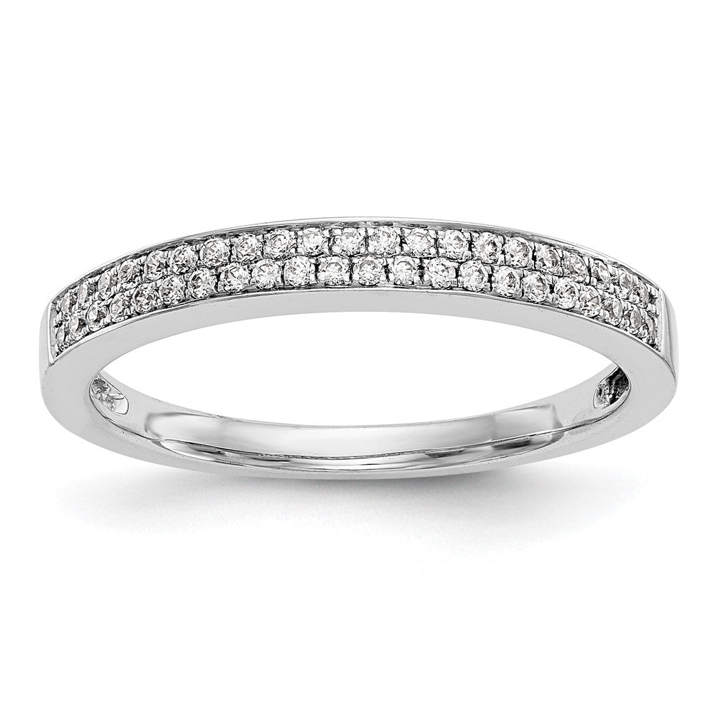 14K White Gold Micro Pave 1/5 carat Complete Diamond Band