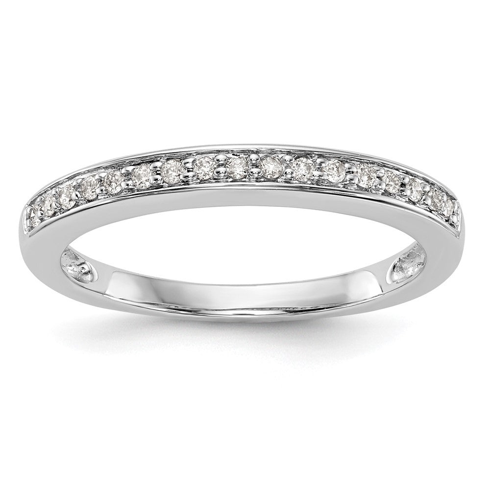 14K White Gold 1/8 carat Complete Diamond Band