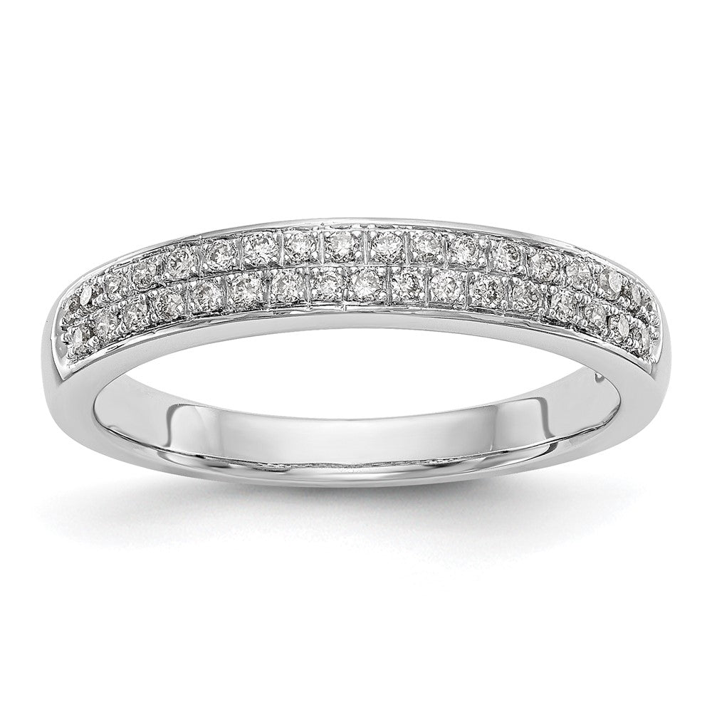 14K White Gold Micro Pave 1/5 carat Complete Diamond Band