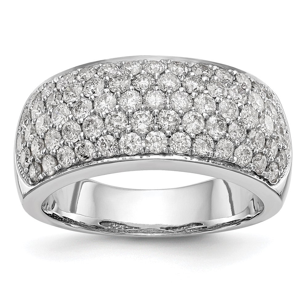 14K White Gold Pave 1.6 carat Complete Diamond Band