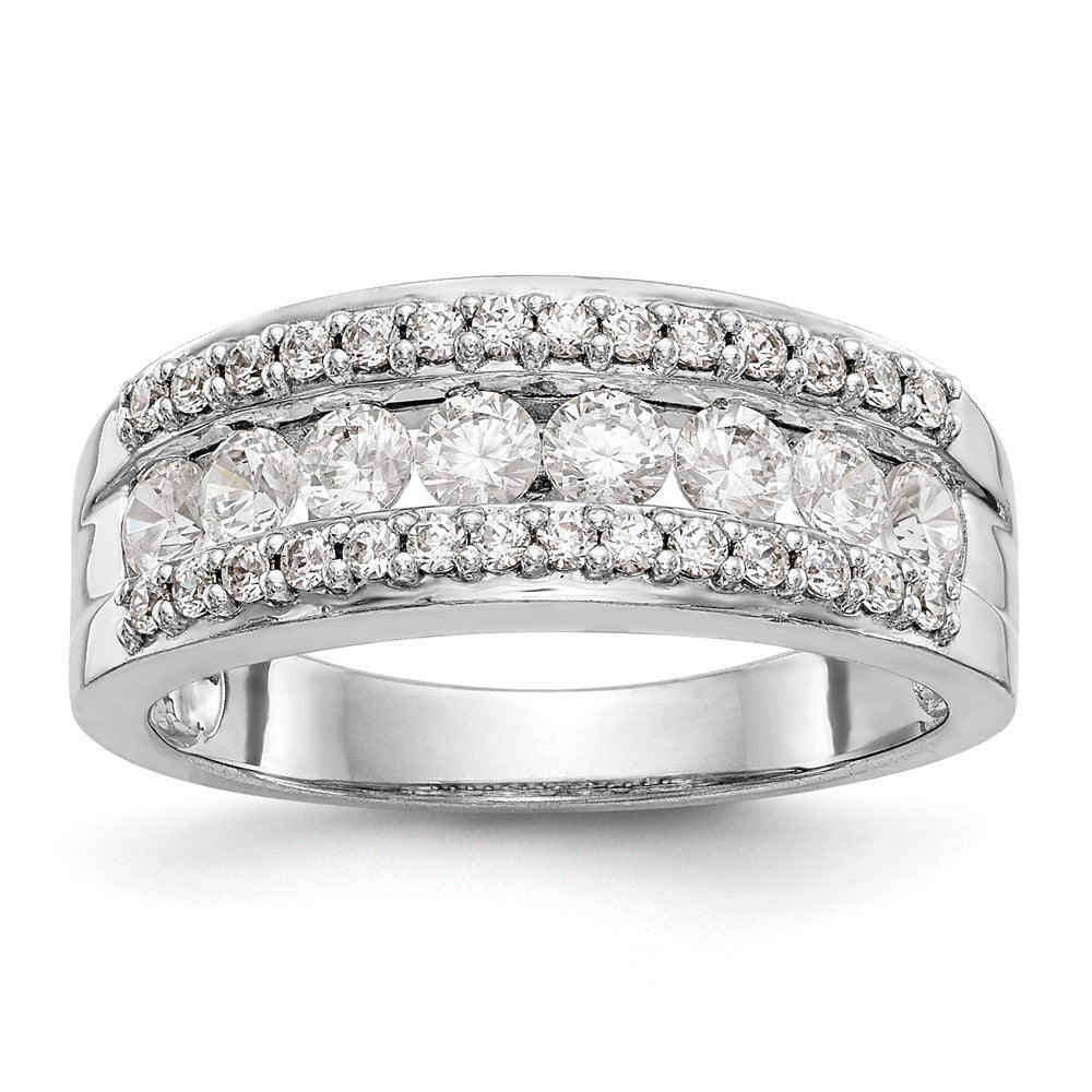 14K White Gold 7/8 carat Complete Diamond Band